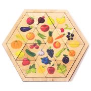 Пазл деревянный «Овощи, фрукты, ягоды» 00778